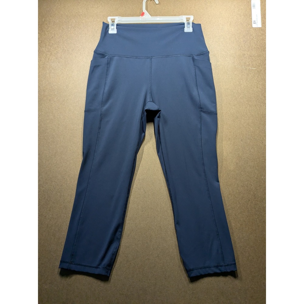 Spyder Active Womens Navy Blue High Waisted Capri Leggings with Pockets Large